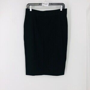 Peruvian Connection Women's Black Pima Cotton Elastic Waist Pencil Skirt Size 18